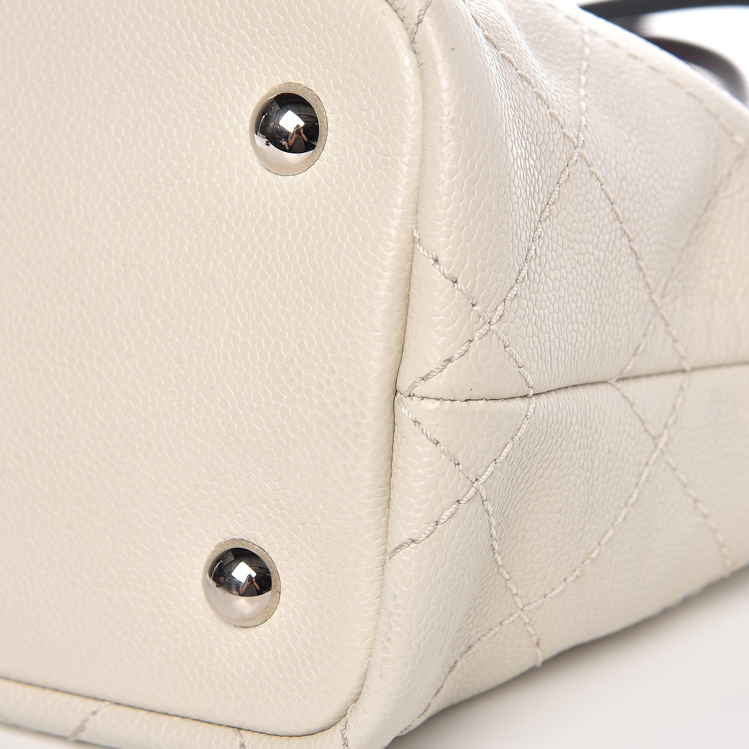 Chanel Grained Calfskin Shopping Fever Tote White 12 of 12