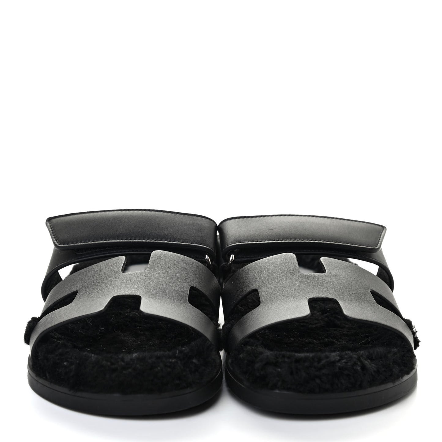 Calfskin Woolskin Womens Chypre Sandals 39 Black