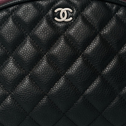 Chanel Caviar Quilted Small Curvy Cosmetic Case Black 8 of 10