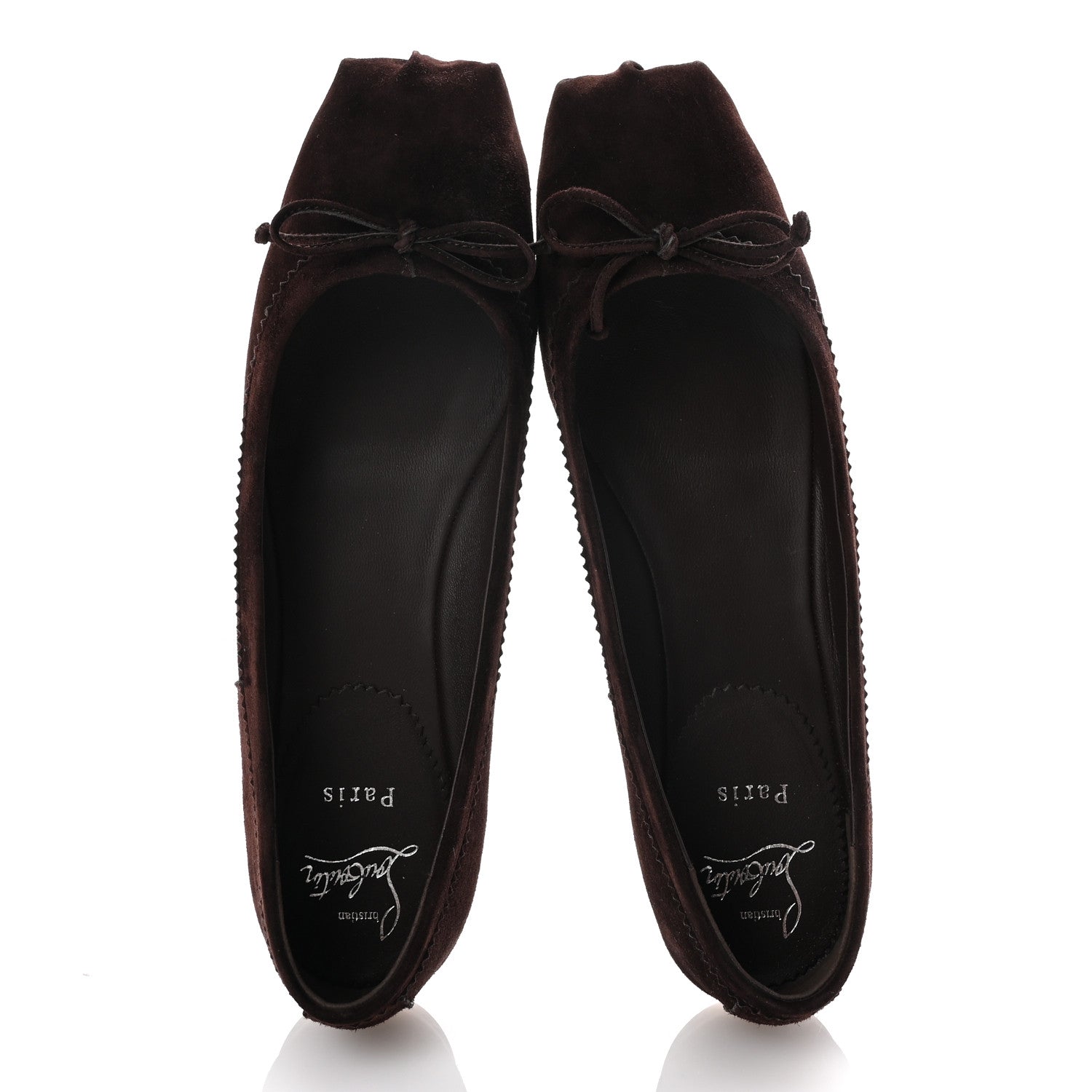 Christian Louboutin Veau Velours Mamadrague Flats 40 Espresso 2 of 9
