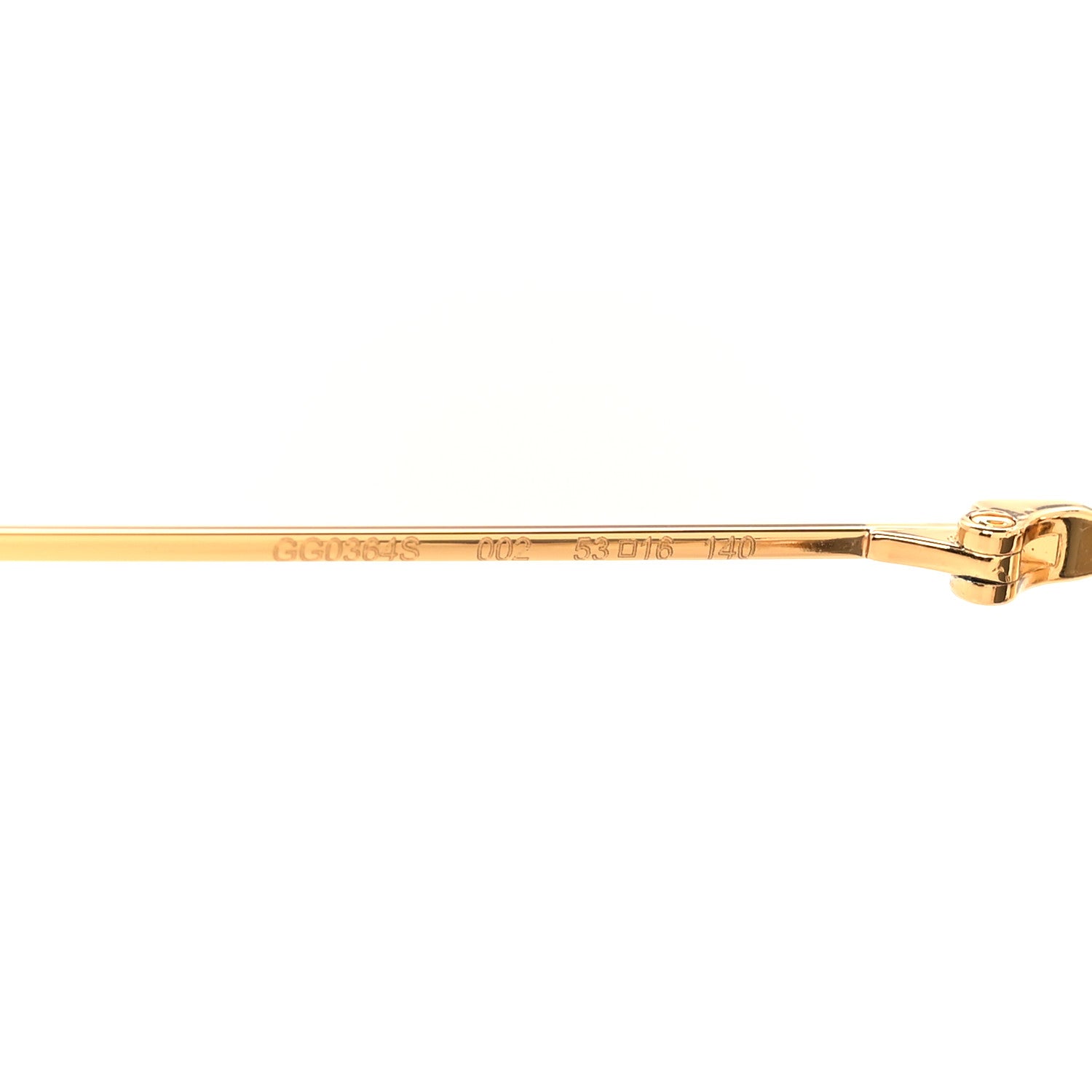 Gucci Metal Pearl Cat Eye Sunglasses GG0364S Gold 6 of 8