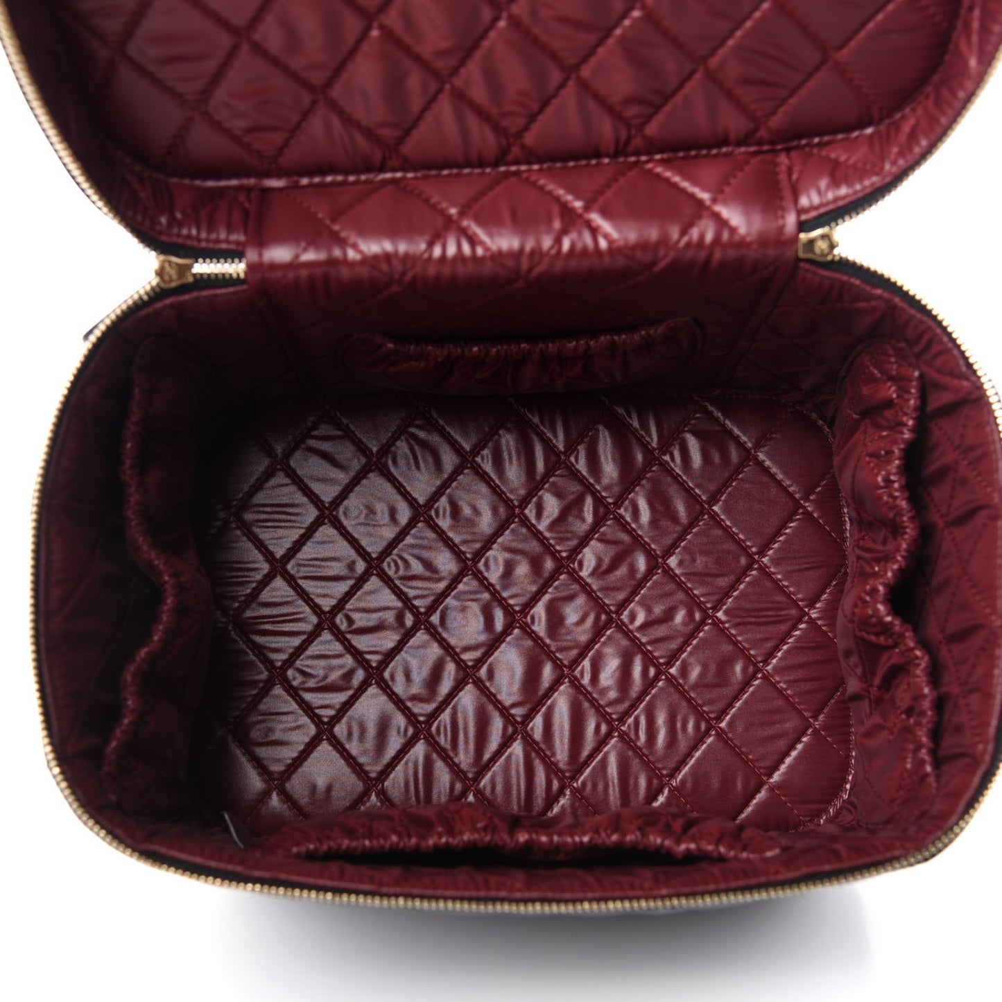 Caviar Quilted Large Vanity Pouch Black