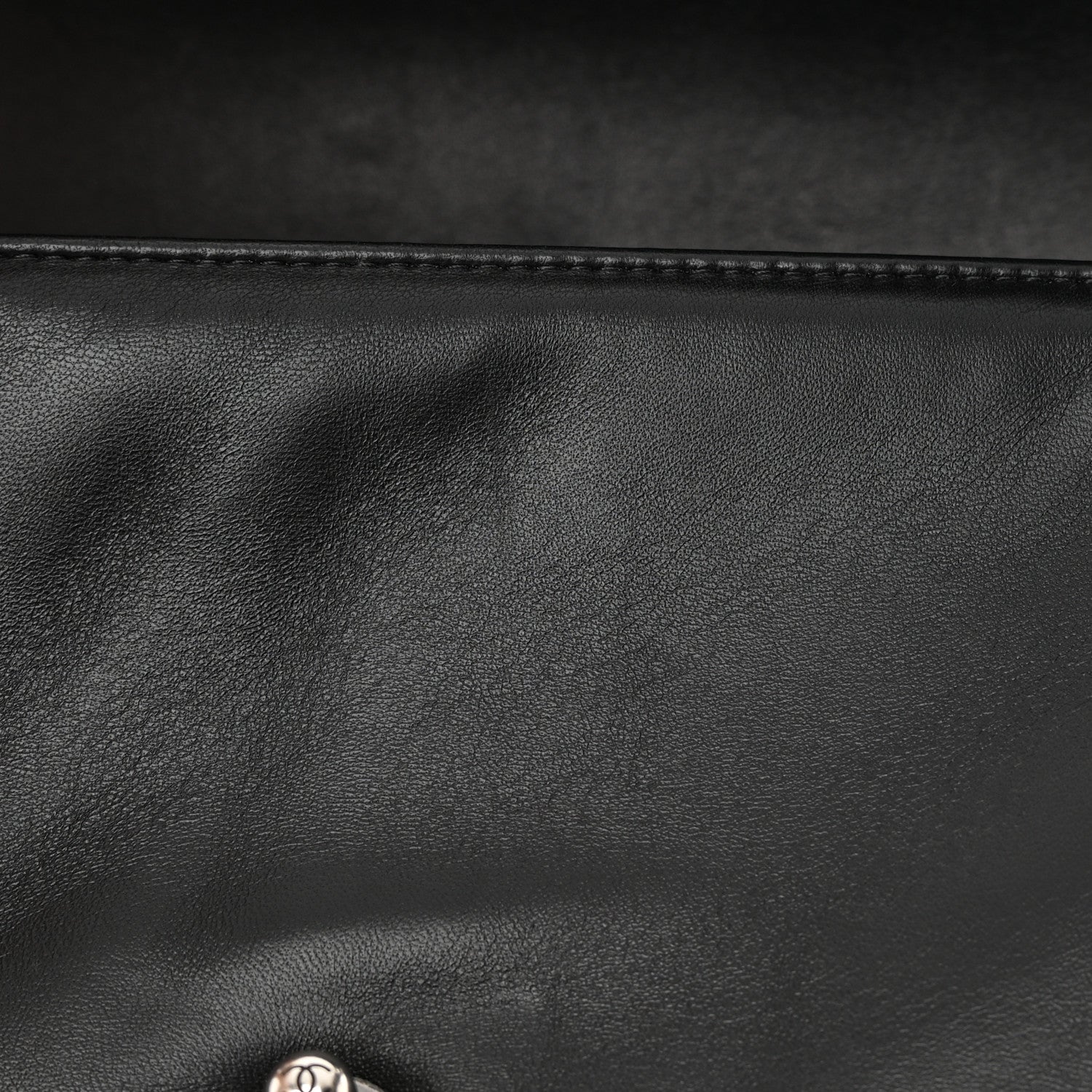 Chanel Lambskin Quilted Medium Boy Flap Black 13 of 16