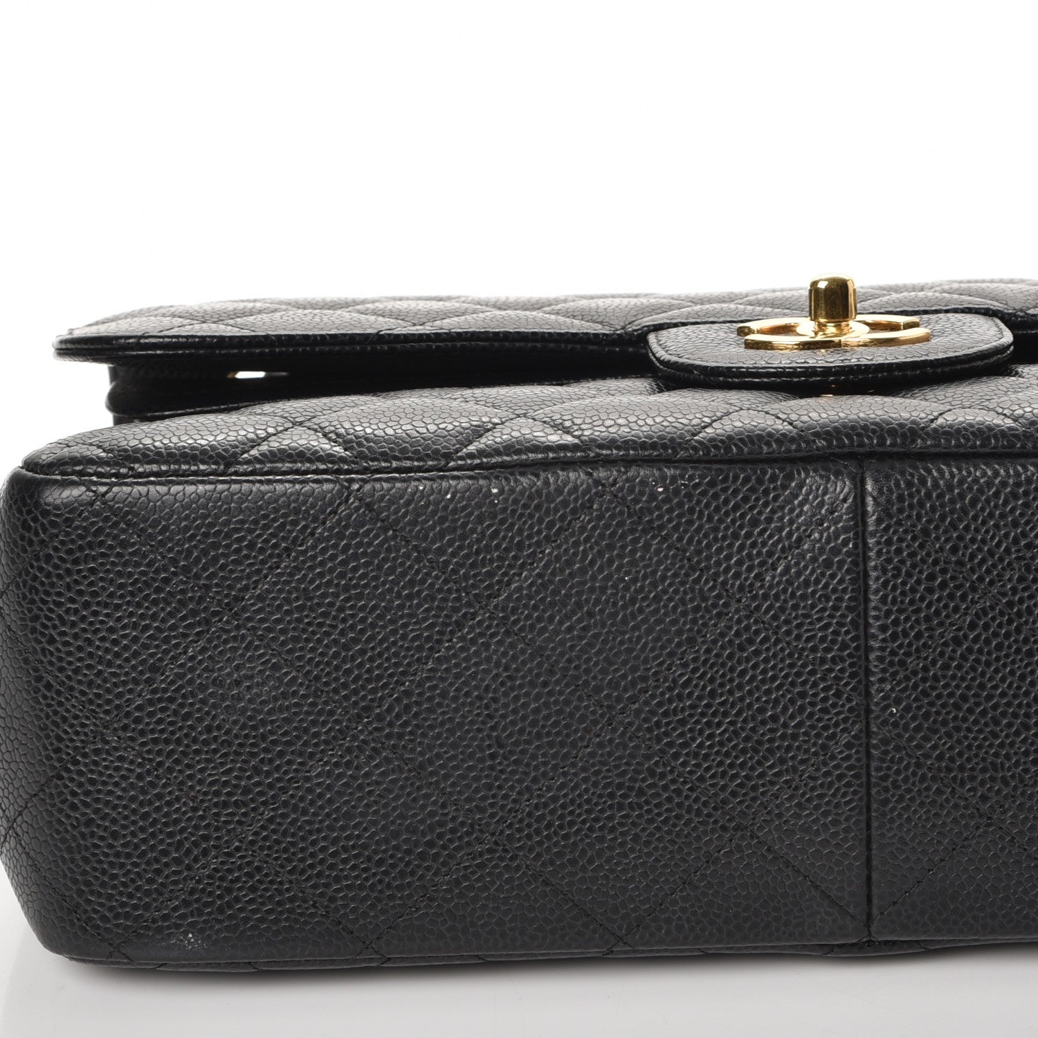 Chanel Caviar Quilted Jumbo Double Flap Black 9 of 10
