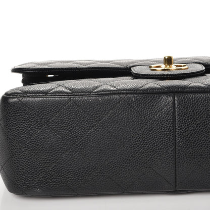Chanel Caviar Quilted Jumbo Double Flap Black 9 of 10