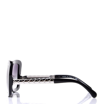Chanel Acetate Spring Butterfly Sunglasses 5370 Black Silver 3 of 4