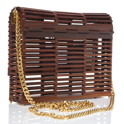 Saint Laurent Wood Small Monogram Kate Box Bag Brown 3 of 8