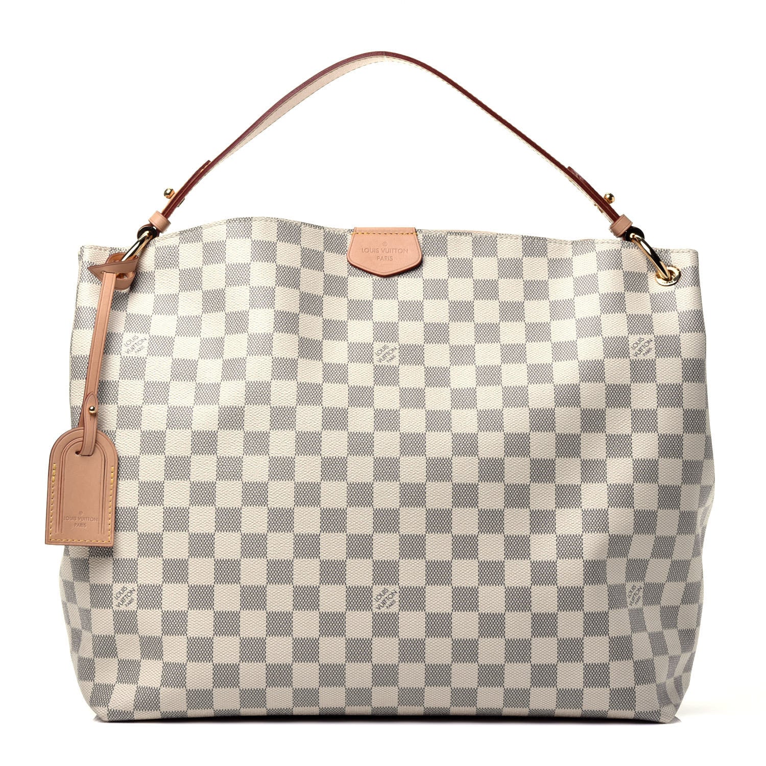 Louis Vuitton Damier Azur Graceful MM Rose Ballerine 1 of 9