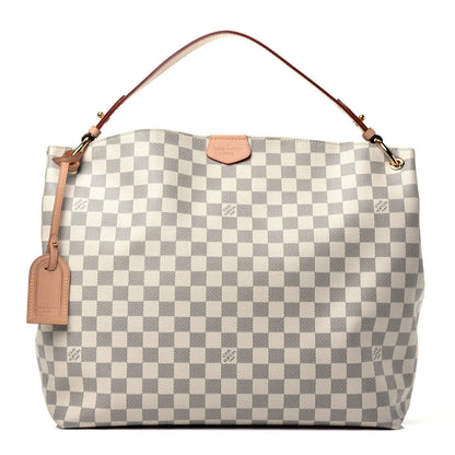 Louis Vuitton Damier Azur Graceful MM Rose Ballerine 1 of 9