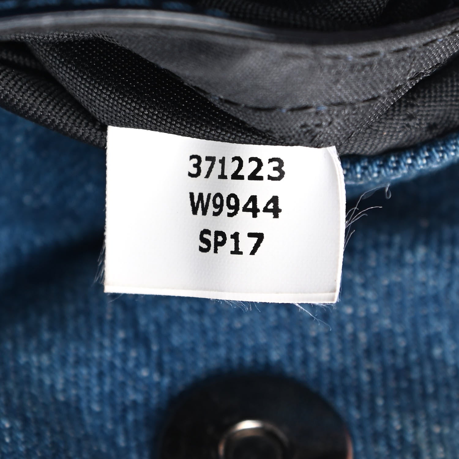 Stella McCartney Eco Denim Chevron Quilted Mini Falabella Fold Over Tote Blue 9 of 9