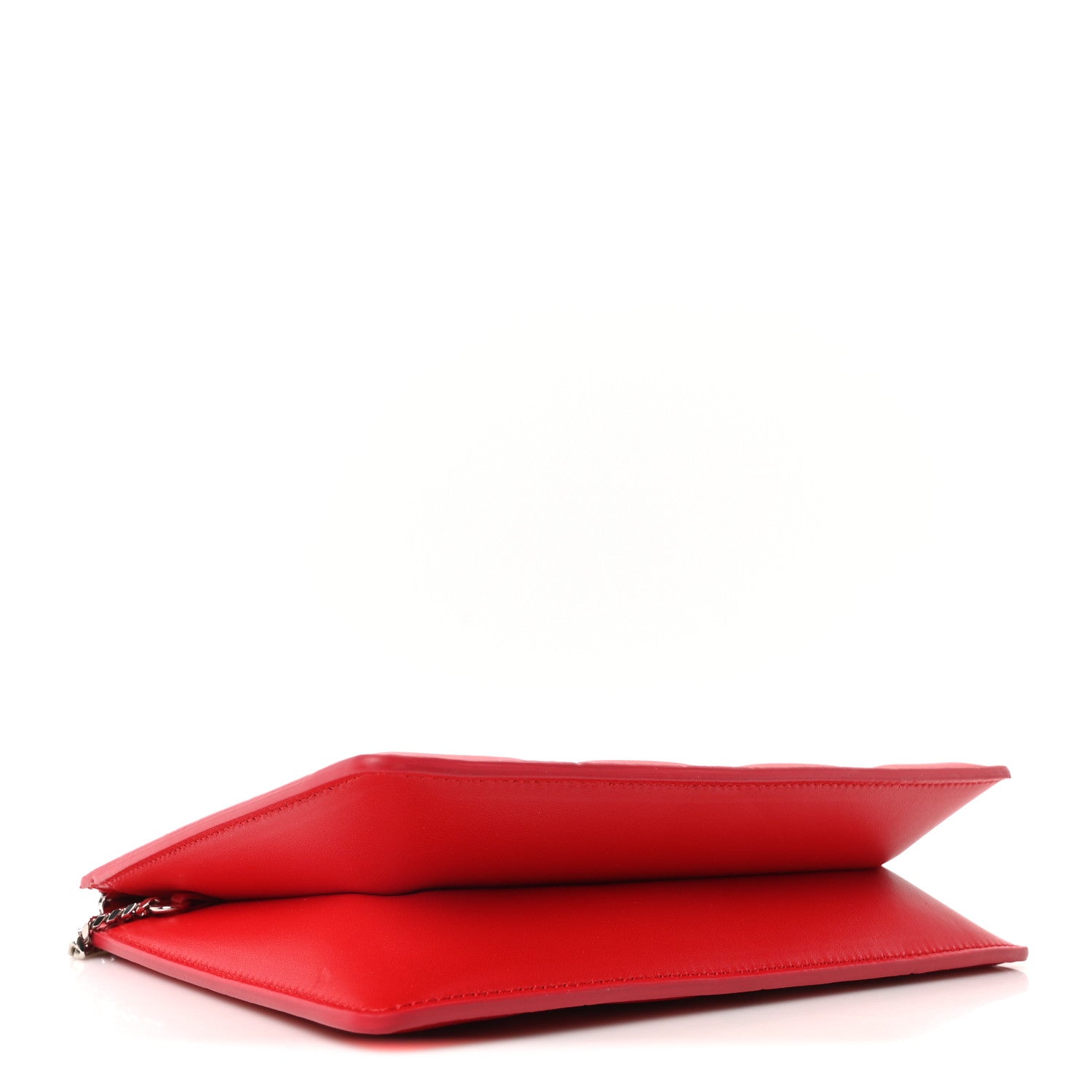 Alexander McQueen Calfskin Slash Pouch Welsh Red 1806622