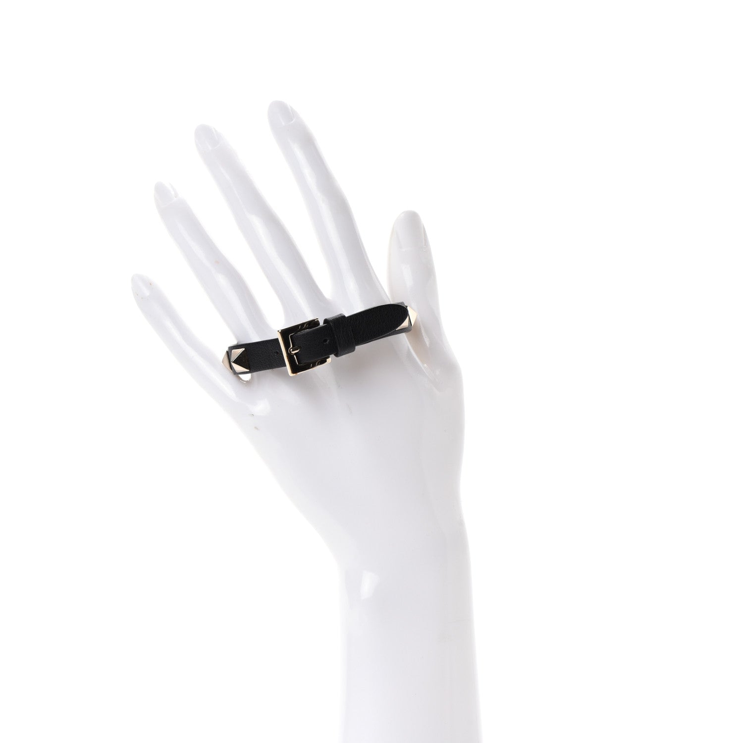 Valentino Garavani Vitello Rockstud Bracelet Black 2 of 4