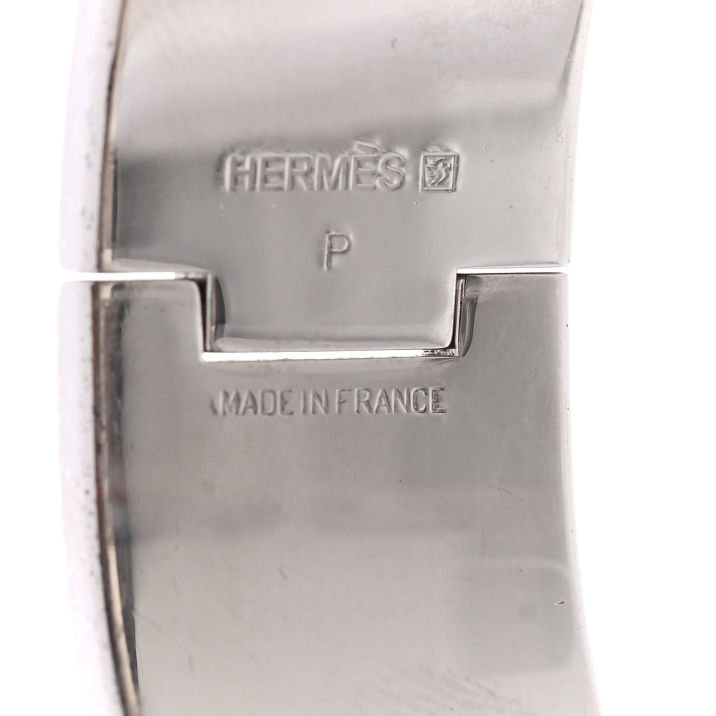 Enamel Wide Clic Clac H Bracelet PM White