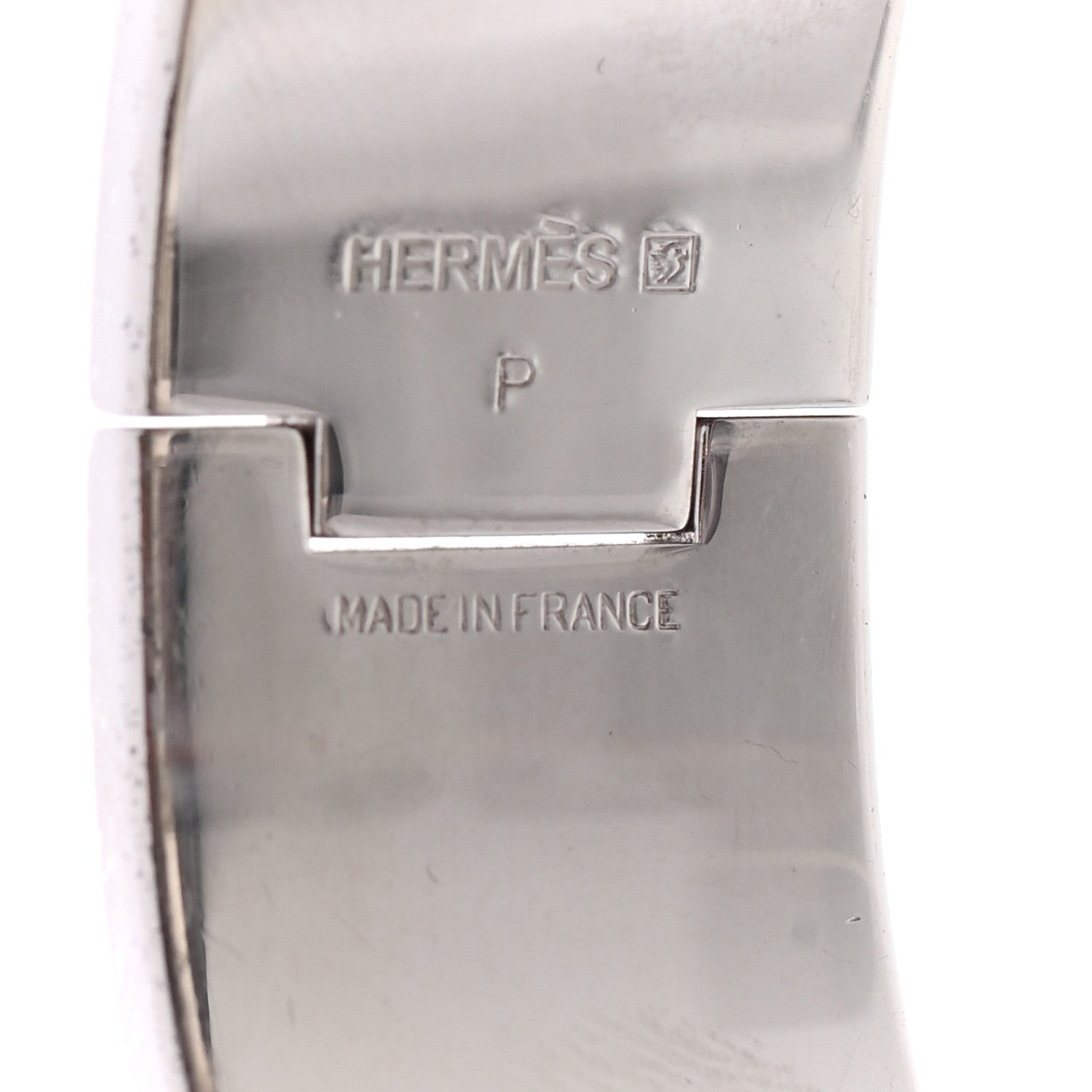 Hermes Enamel Wide Clic Clac H Bracelet PM White 4 of 4