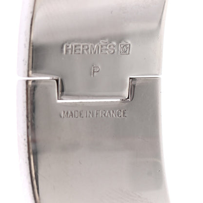 Hermes Enamel Wide Clic Clac H Bracelet PM White 4 of 4