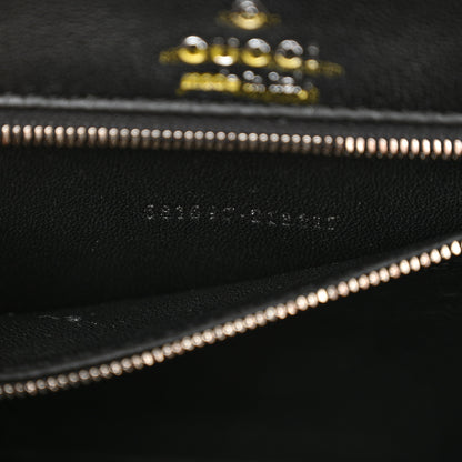 Balenciaga X GUCCI Canvas Boarded Plutone Calfskin Flora Logo Print Small Hourglass Top Handle Bag White Multicolor Black 6 of 11