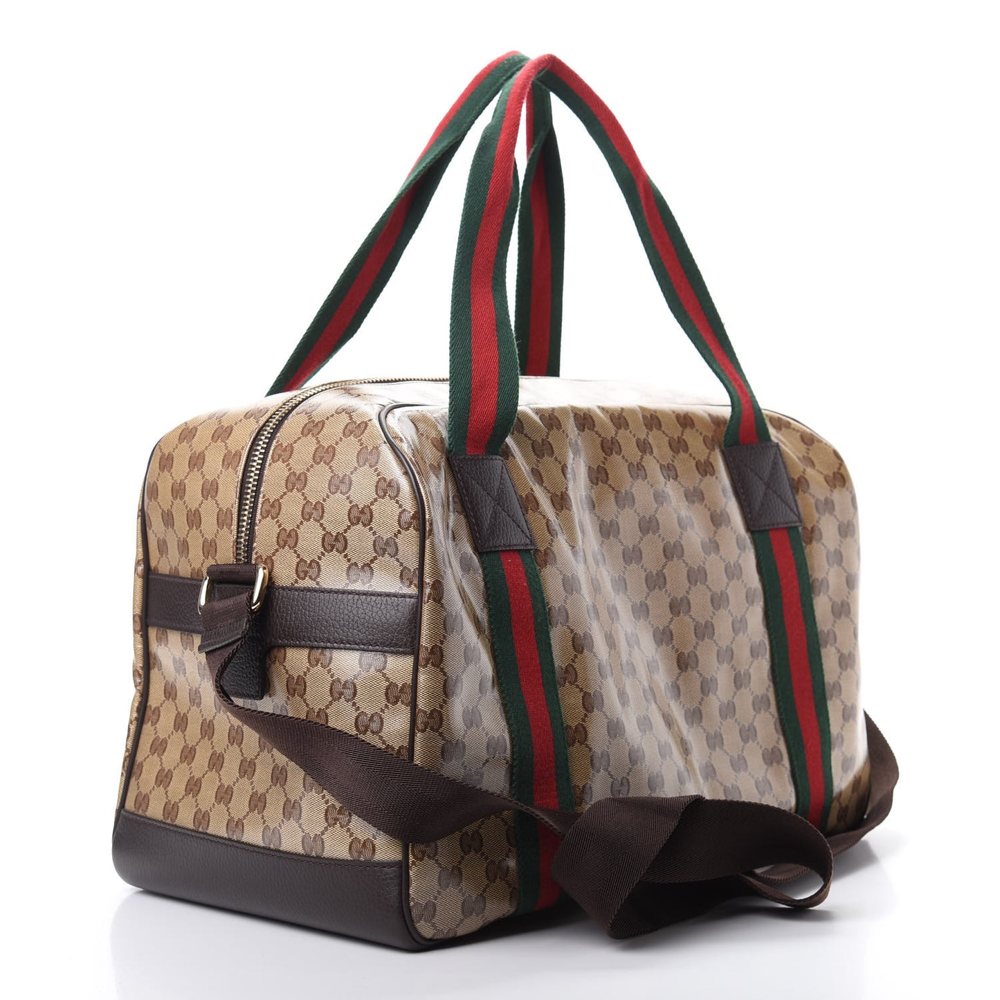 Crystal Monogram Web Large Carry On Duffle Bag Brown