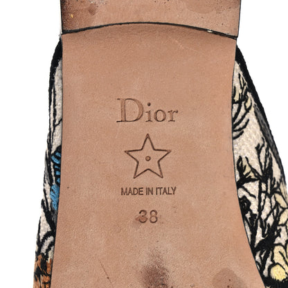 Christian Dior Canvas Cotton Embroidered Mille Fleurs Dioriviera Mules 38 Multicolor 7 of 9
