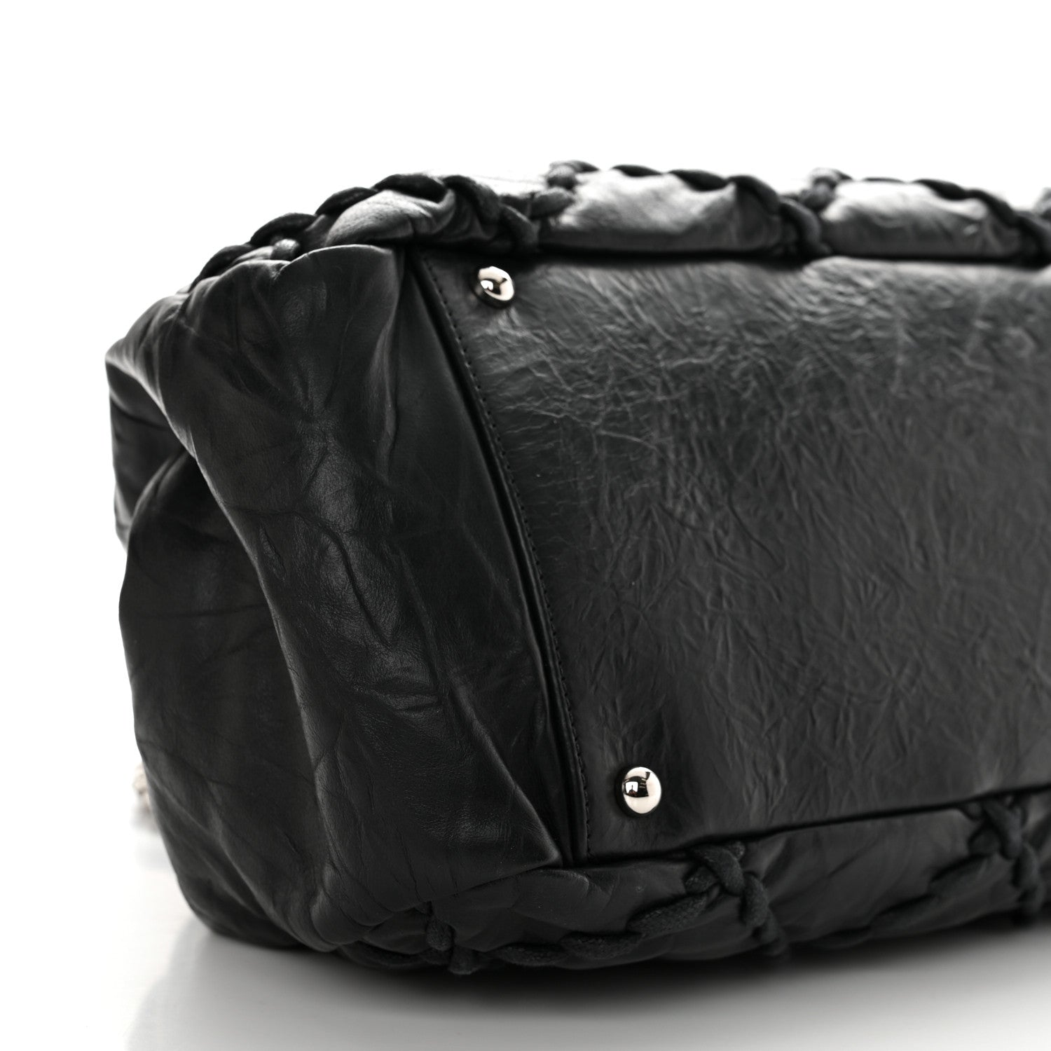 Chanel Calfskin Ultra Stitch Bowler Black 9 of 10