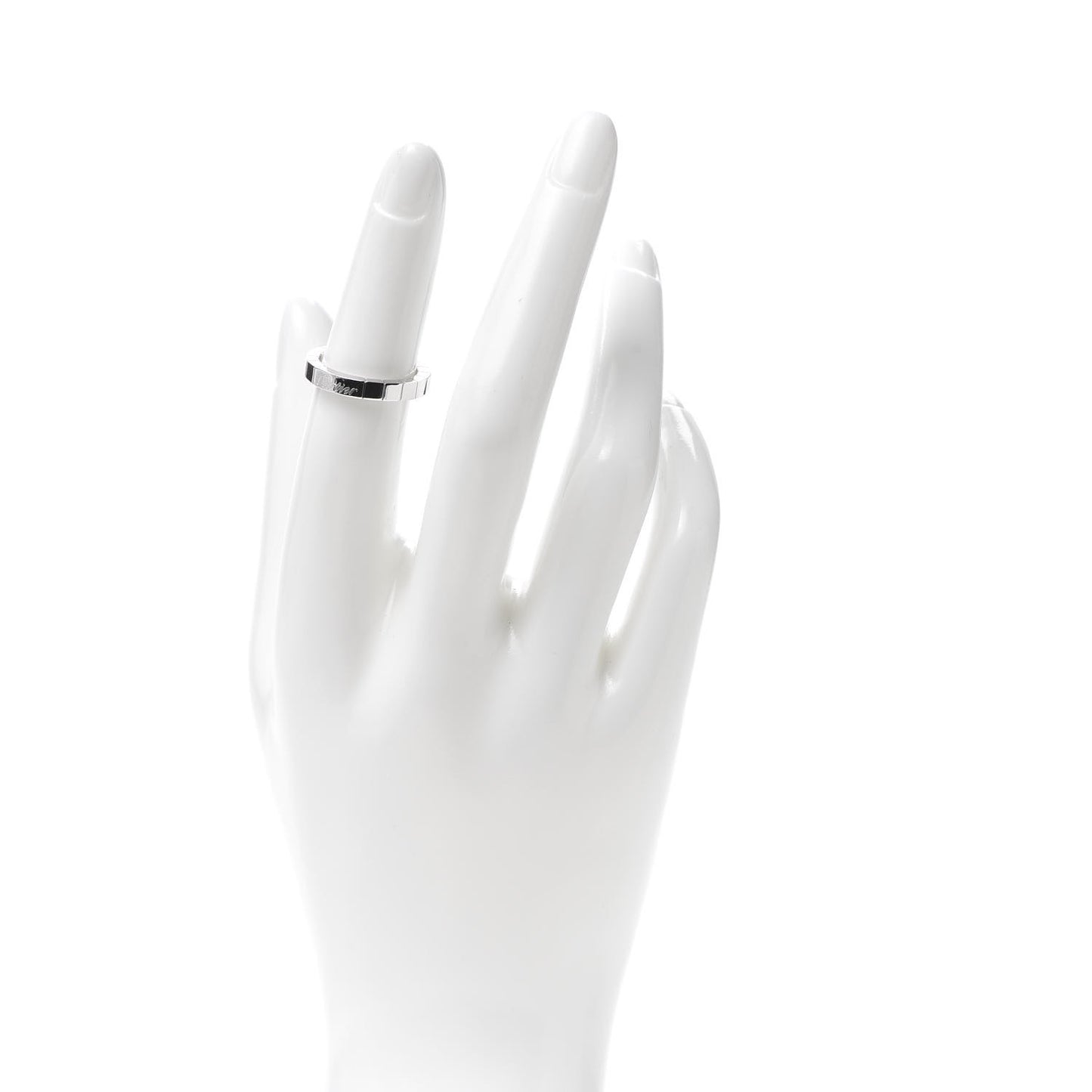 18K White Gold Lanieres Ring 49 4.75