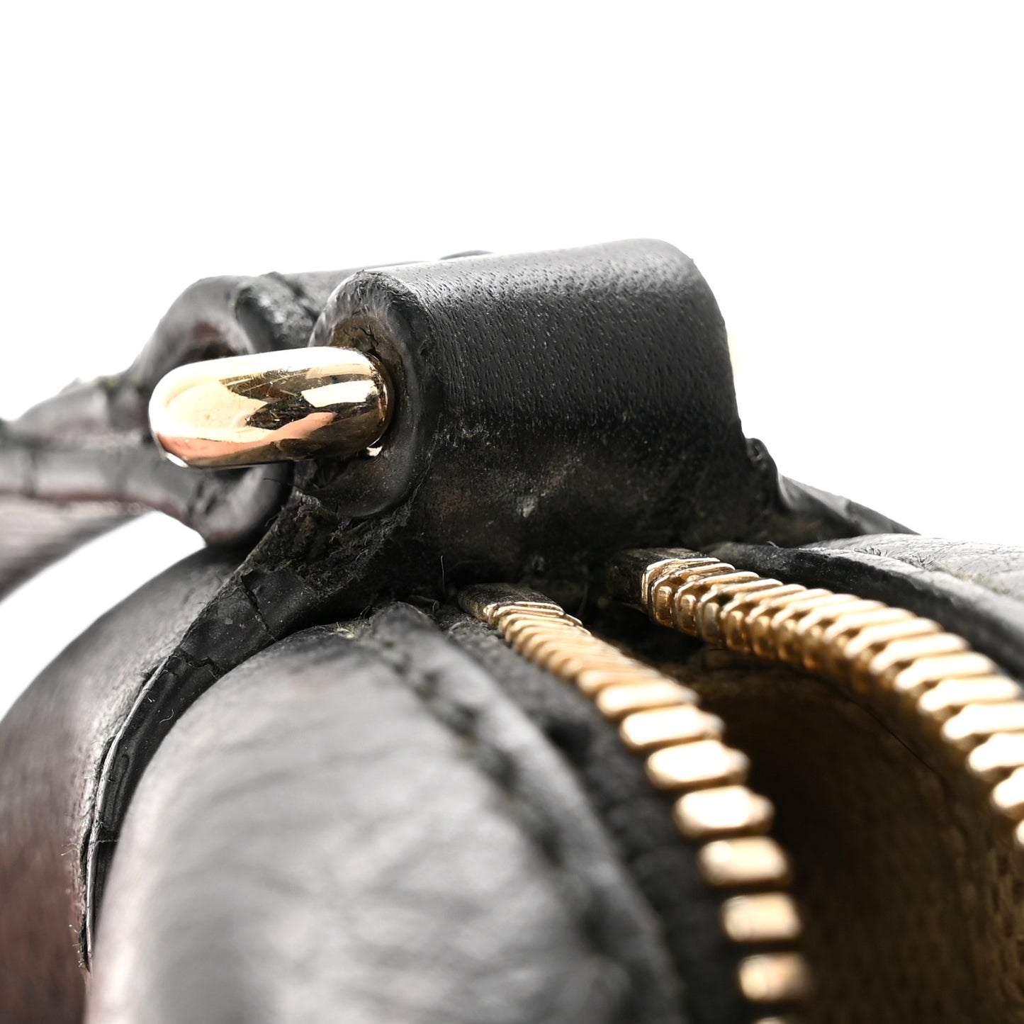 Pebbled Calfskin Small Soho Disco Bag Black