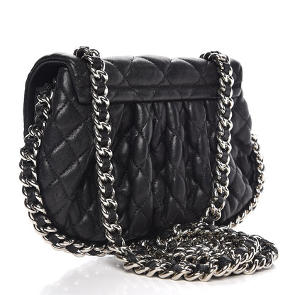 Chanel Washed Lambskin Quilted Mini Chain Around Flap Black 3 of 14