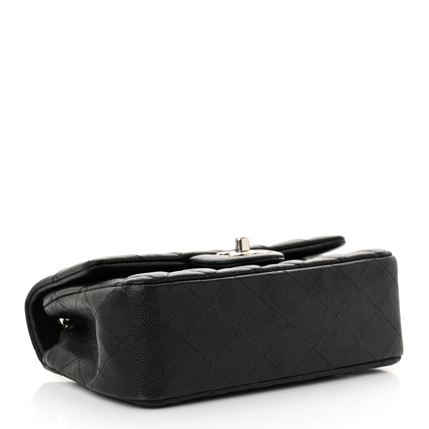 Caviar Quilted Mini Rectangular Flap Black