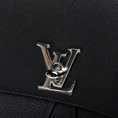 Louis Vuitton Calfskin Lockme Mini Backpack Black 6 of 6