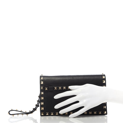 Valentino Garavani Nappa Rockstud Wristlet Clutch Black 2 of 9