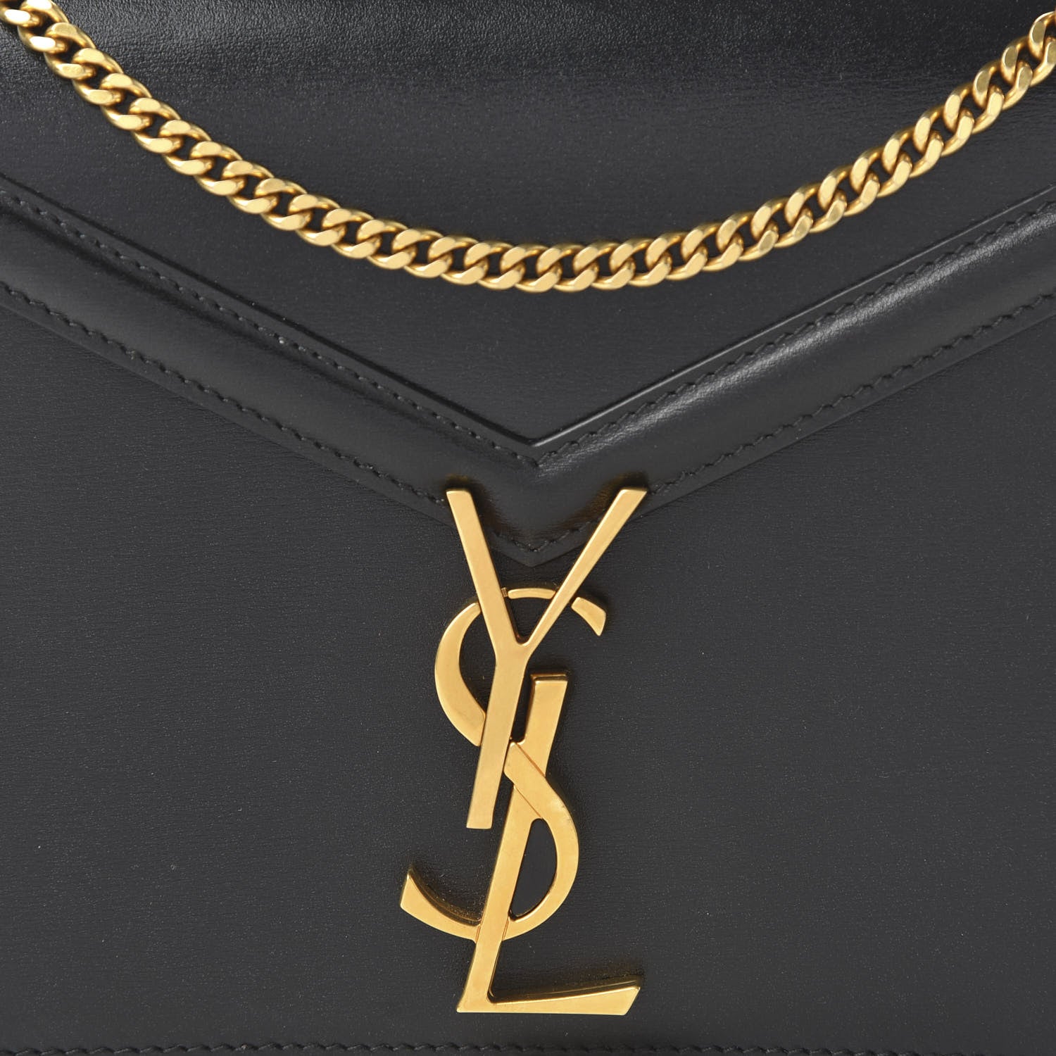 Saint Laurent Smooth Calfskin Monogram Cassandra Clasp Bag Black 9 of 9