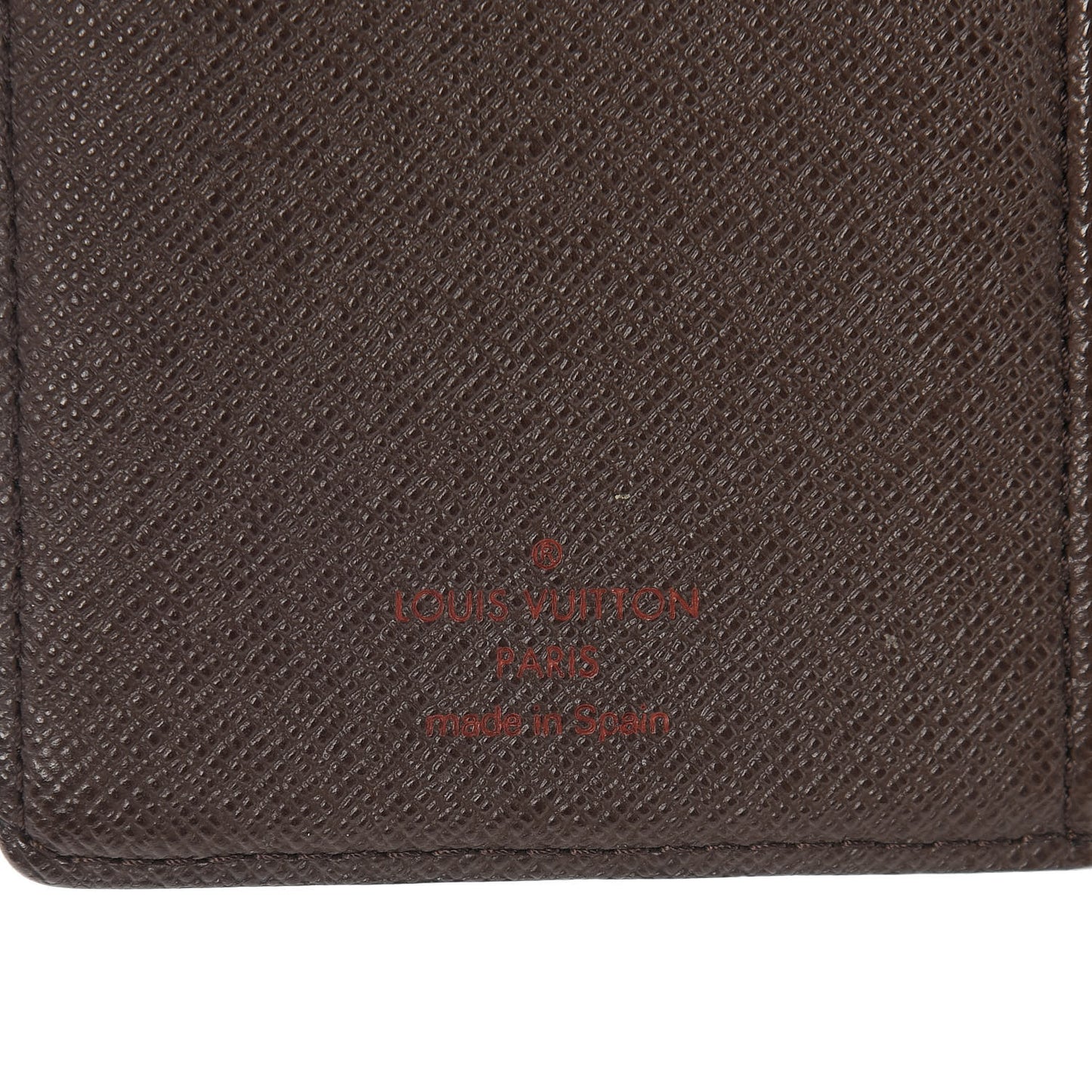 Damier Ebene Checkbook Cover Wallet