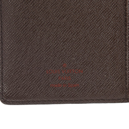Louis Vuitton Damier Ebene Checkbook Cover Wallet 6 of 11