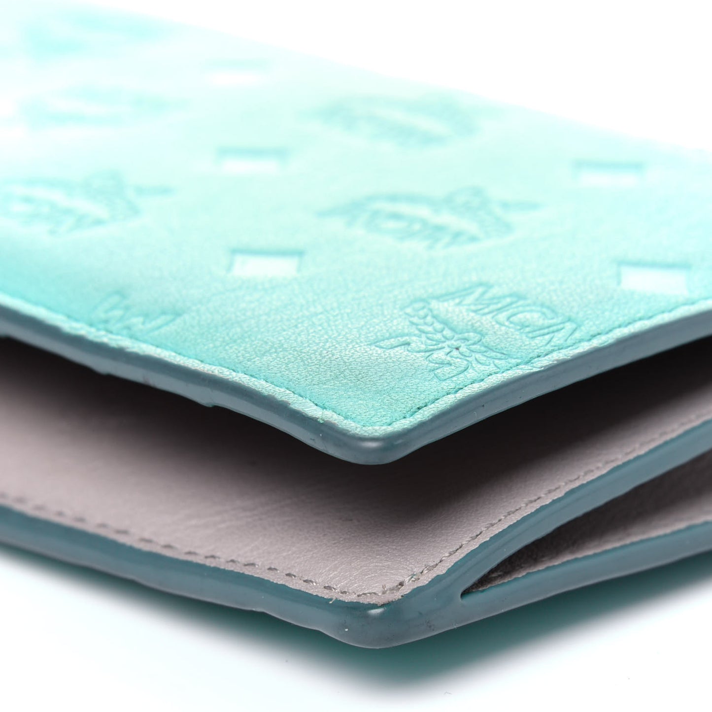 Calfskin Ottomar Large Klara Two Fold Wallet Pool Blue