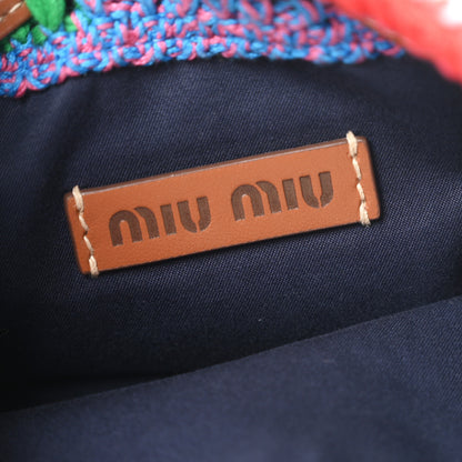 Miu Miu Fabric Crochet Drawstring Pouch Multicolor 6 of 11