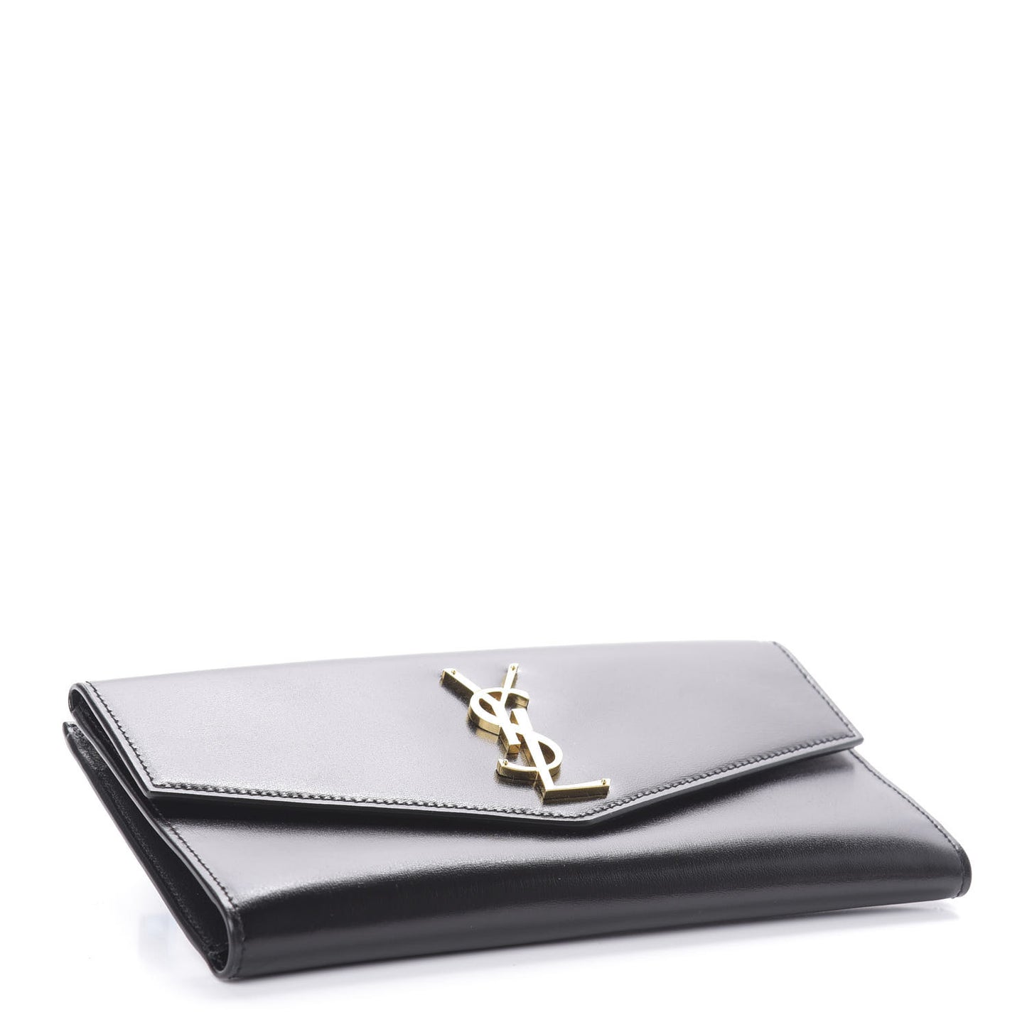 Smooth Shiny Calfskin Monogram Uptown Wallet Black