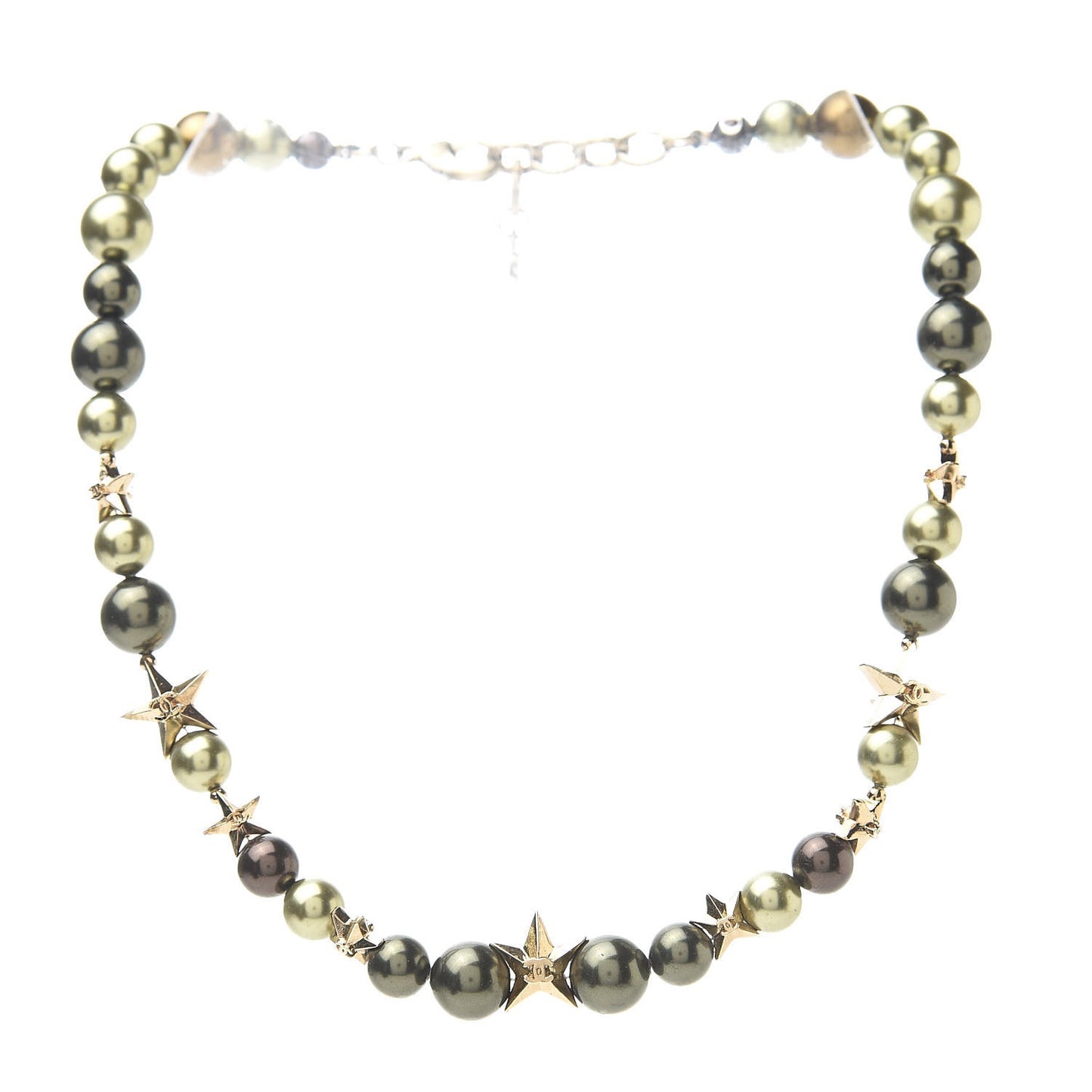 Pearl Star CC Necklace Green Gold