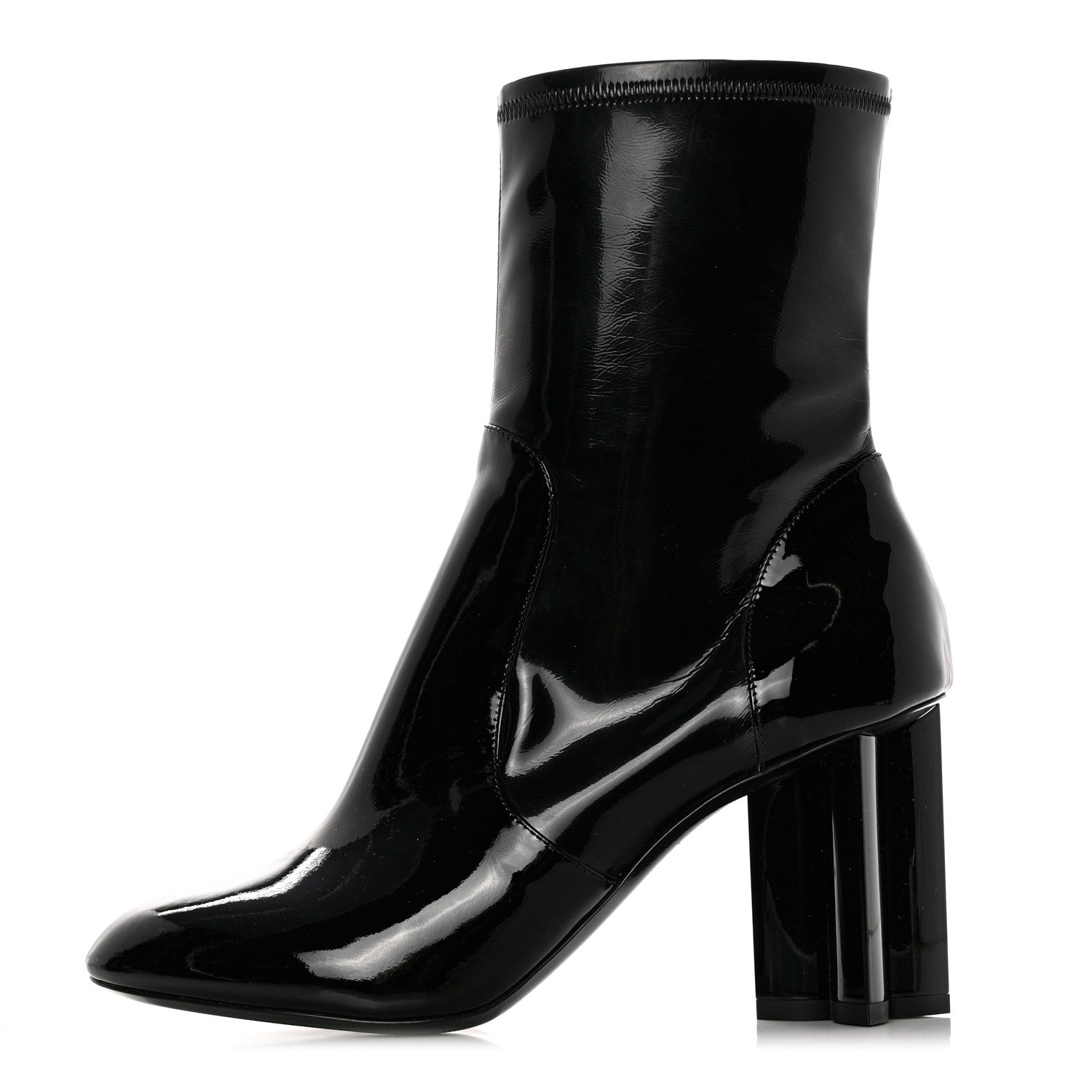 Louis Vuitton Patent Silhouette Ankle Boots 38.5 Black 1 of 8