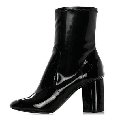 Louis Vuitton Patent Silhouette Ankle Boots 38.5 Black 1 of 8