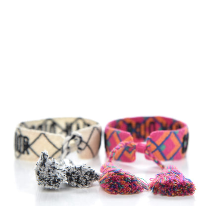 Christian Dior Woven Cotton J'Adior Friendship Bracelet Set 3 of 4