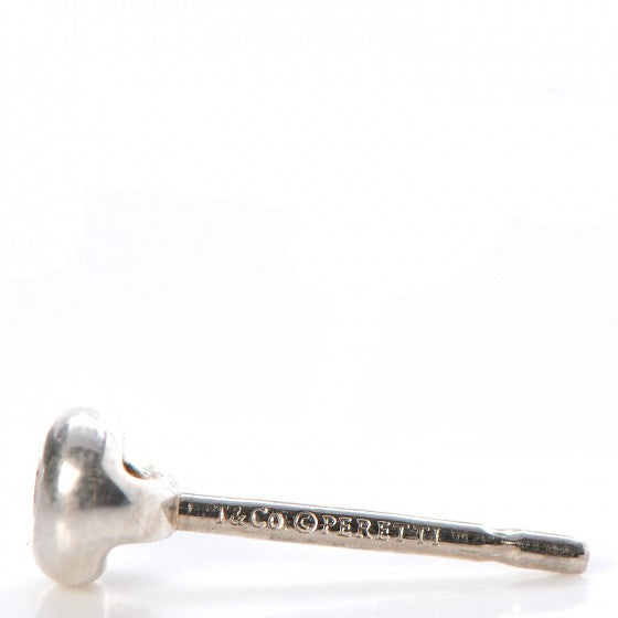 Tiffany Sterling Silver Diamond .10ctw Elsa Peretti Diamonds By The Yard Earrings 3 of 5