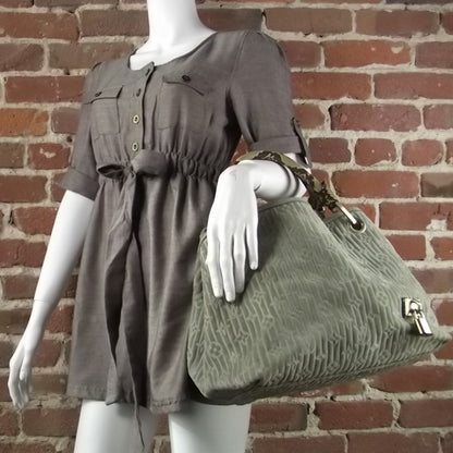 Louis Vuitton Suede Python Monogram Whisper PM Jade 2 of 8
