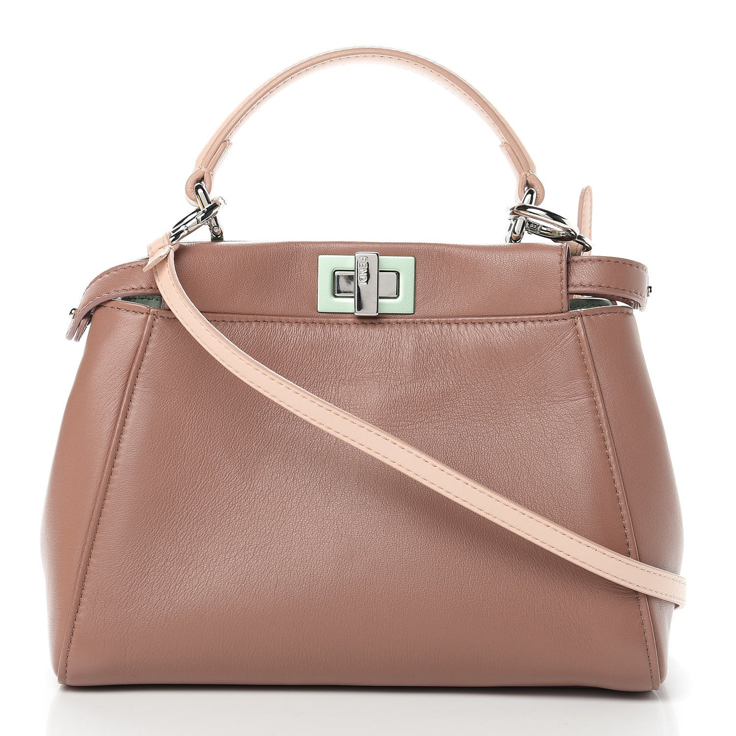 Nappa Colorblock Mini Peekaboo Iconic Satchel English Rose Plaster Oxigen