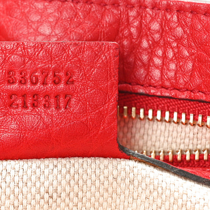 Gucci Pebbled Calfskin Medium Soho Flap Crossbody Vibrant Red 7 of 10