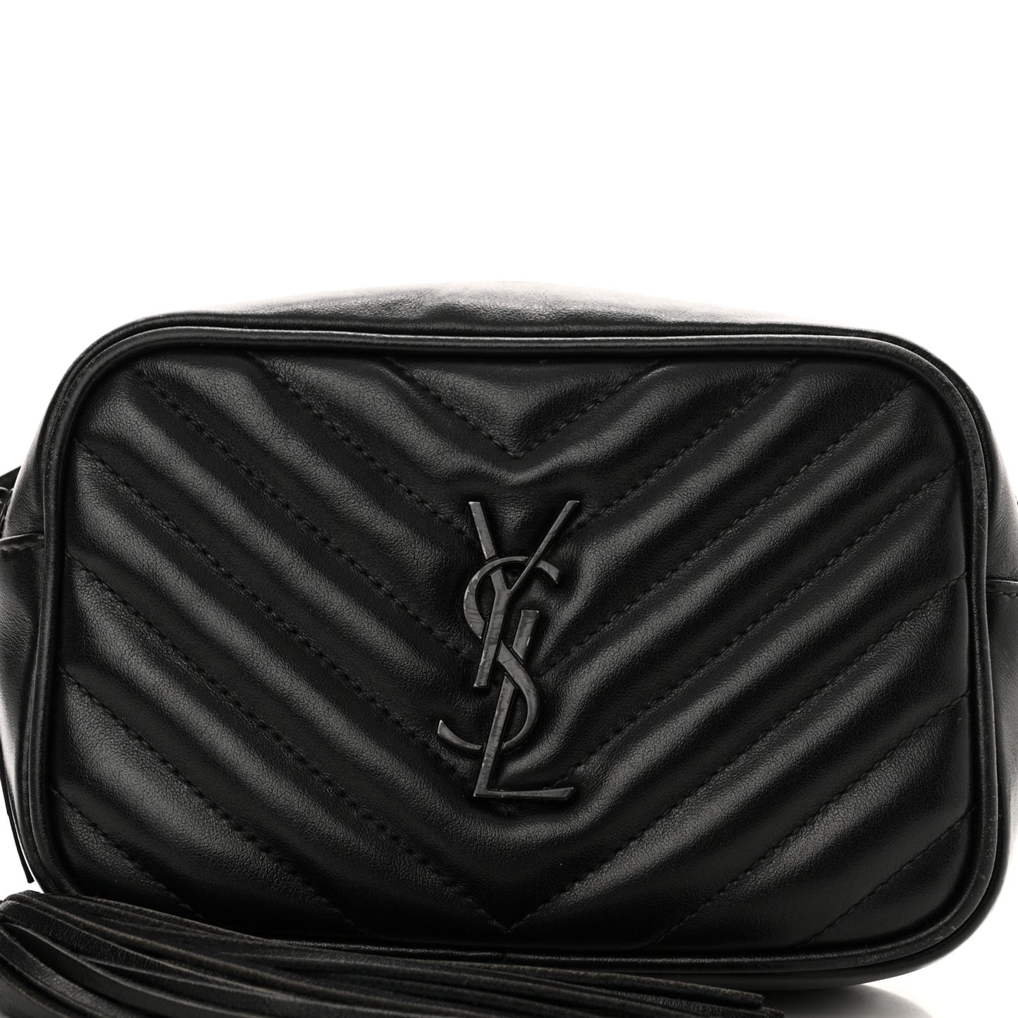 Calfskin Matelasse Monogram Lou Belt Bag Black