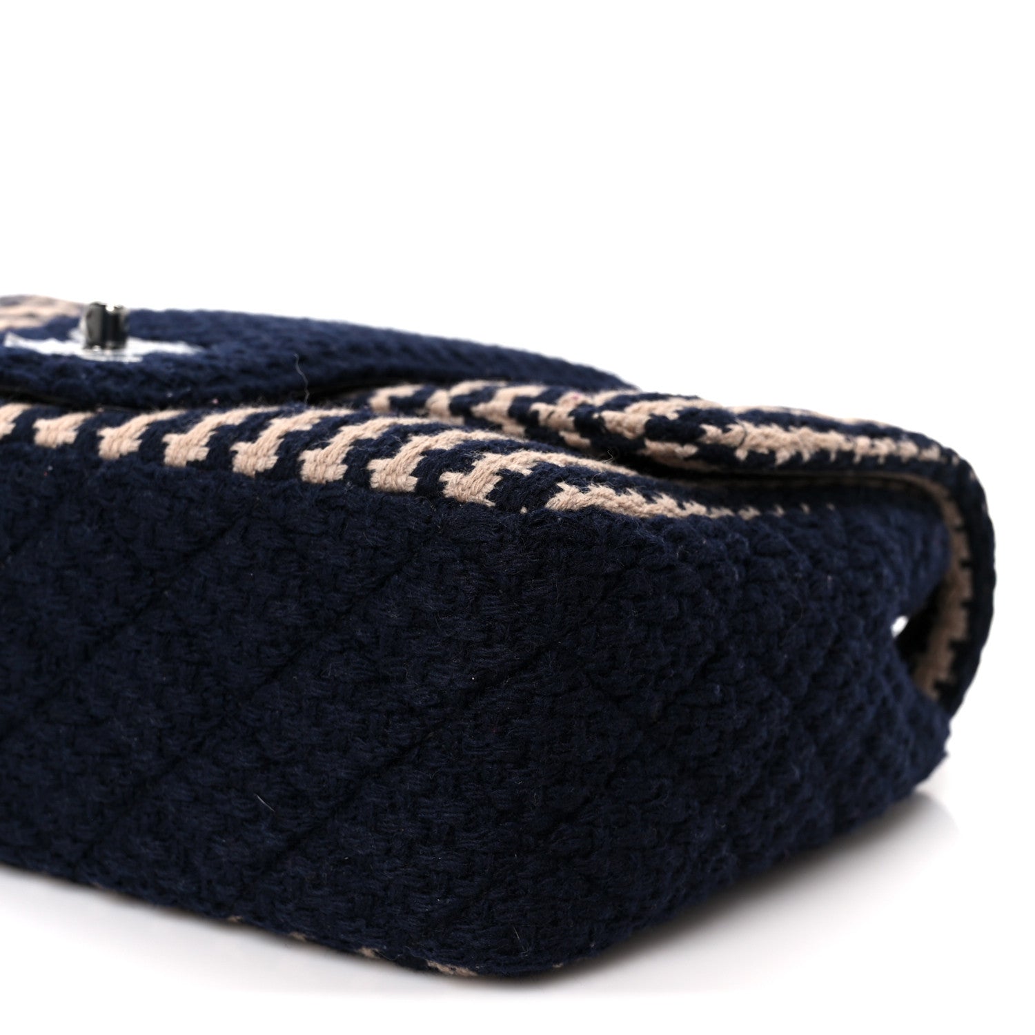 Chanel Tweed Medium Elementary Chic Flap Blue Beige 11 of 11