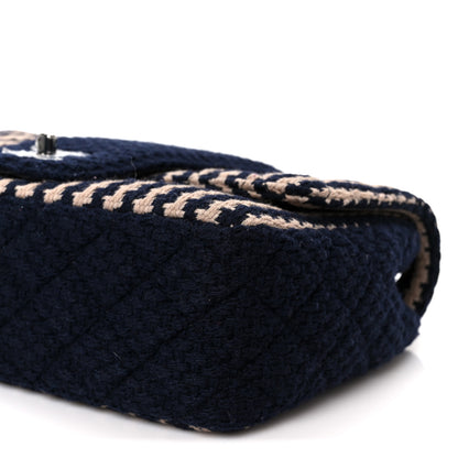 Chanel Tweed Medium Elementary Chic Flap Blue Beige 11 of 11