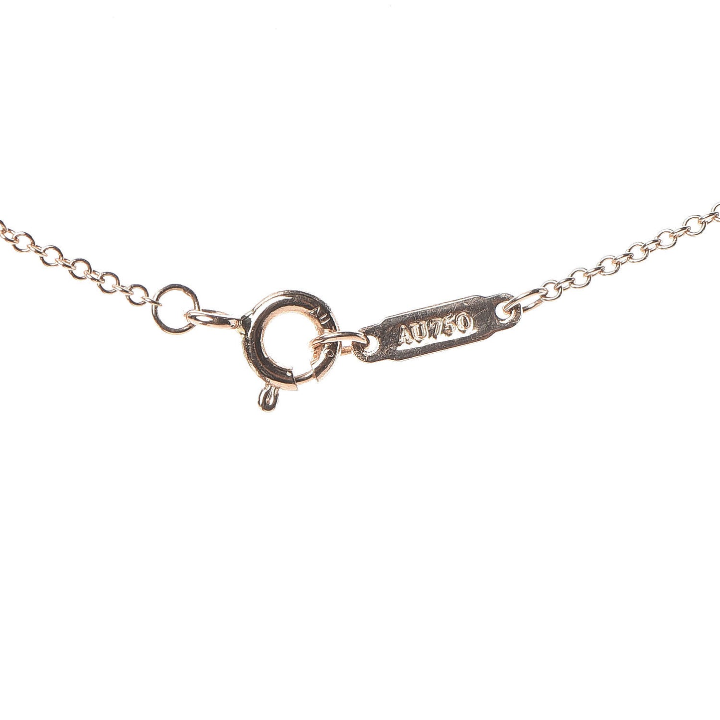 18K Rose Gold Diamond .12ct Solitaire Pendant Necklace
