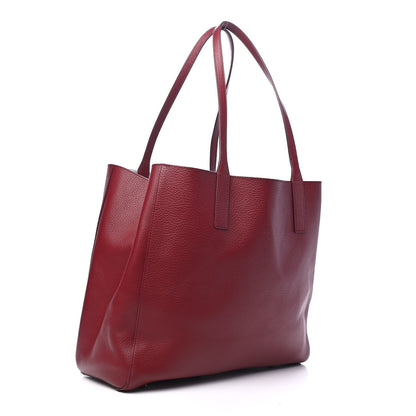 MCM Grained Calfskin Medium Reversible Wandel Tote Ruby Tan 3 of 8