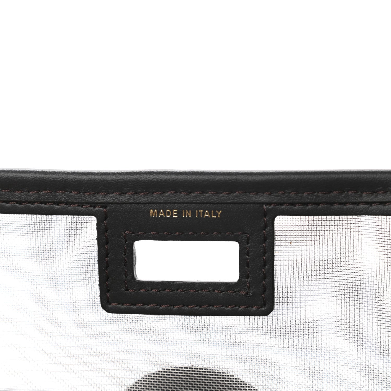 Fendi Mesh Vitello Century FF 1974 Mini Peekaboo Defender Cover Azzurro Black Ebano 7 of 7