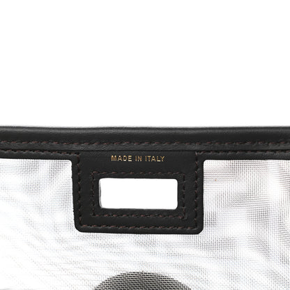 Fendi Mesh Vitello Century FF 1974 Mini Peekaboo Defender Cover Azzurro Black Ebano 7 of 7